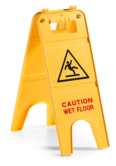 Sign caution "Wet floor" 