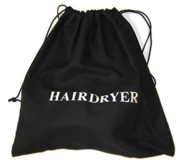 Hair dryers bag, Black Canvas