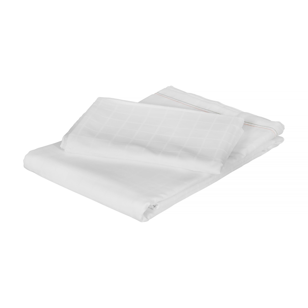 Pillowcase Satin square 67x107cm White fits pillow 60x80cm