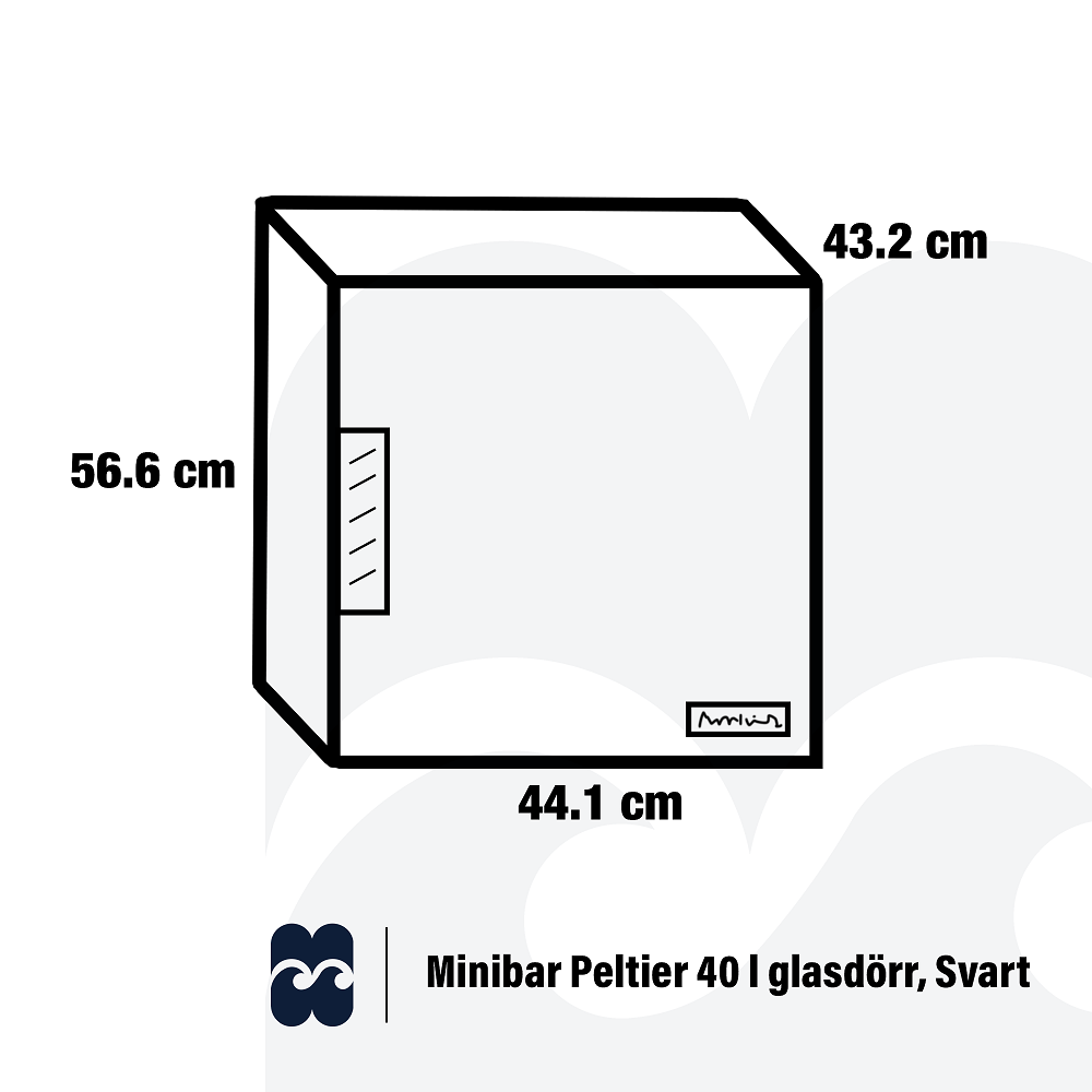 Minibar Edward Peltier 40 l glass door, Black