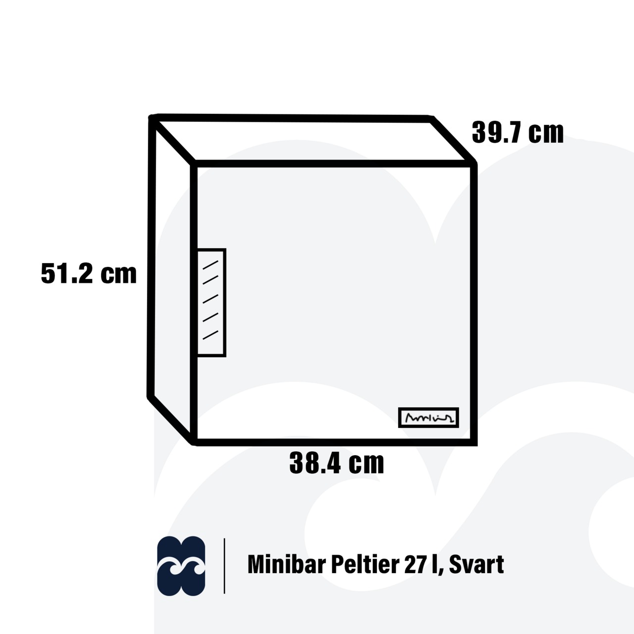 Minibar Edward Peltier 27 l, Black