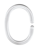 Shower curtain rings C-Ring, Transparent plastic